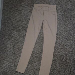 Beige High-Waisted Leggings